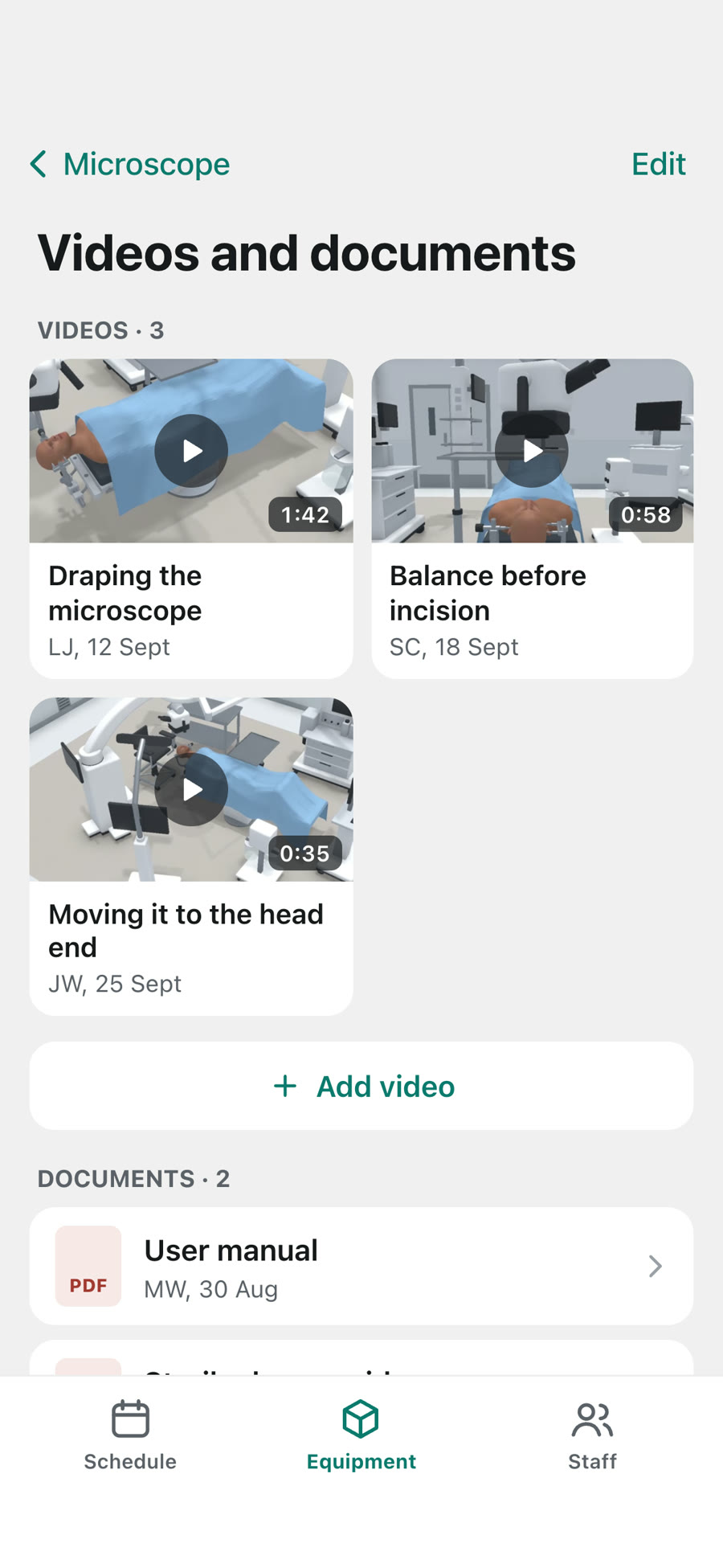 Phone: the microscope’s videos and documents